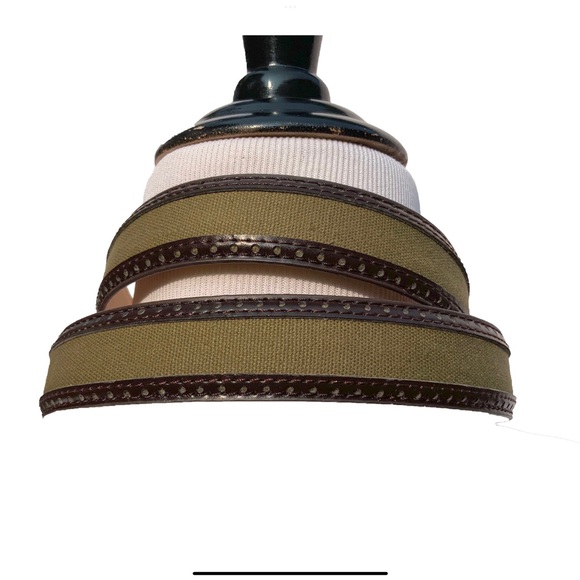 Other - Men’s Belt Leather Green Canvas